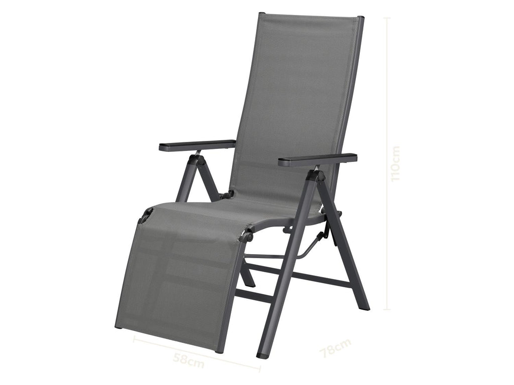 Fauteuil relax en aluminium Houston