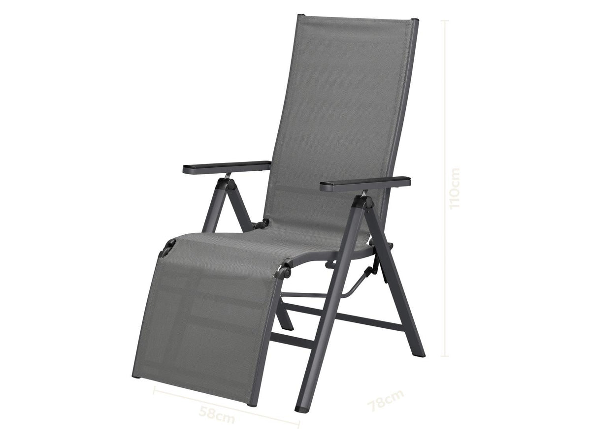 Fauteuil relax en aluminium Houston