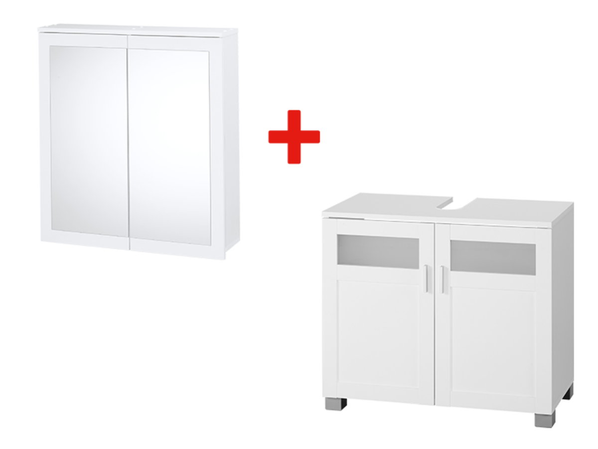 Armoire de toilette + meuble sous-vasque Basel