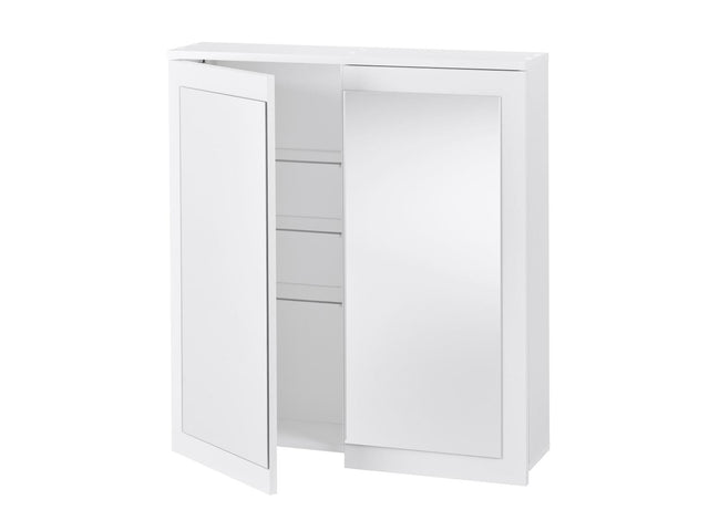 Armoire de toilette miroir Basel, 68,5 x 75,1 x 16,9 cm, blanche