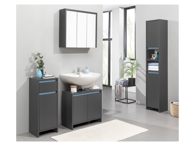 Armoire de toilette OSLO, 65 x 60 x 17 cm, noir