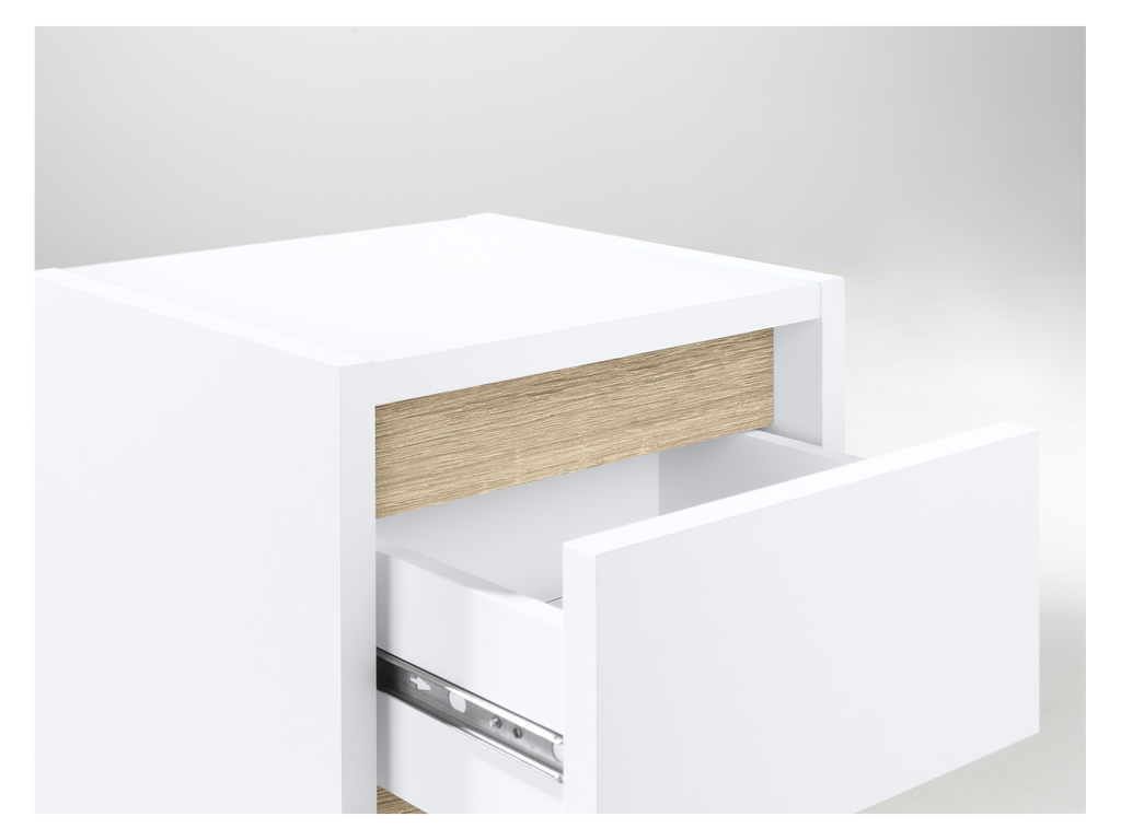Armoire latérale de salle de bains Oslo, 32 x 80 x 28 cm, blanche