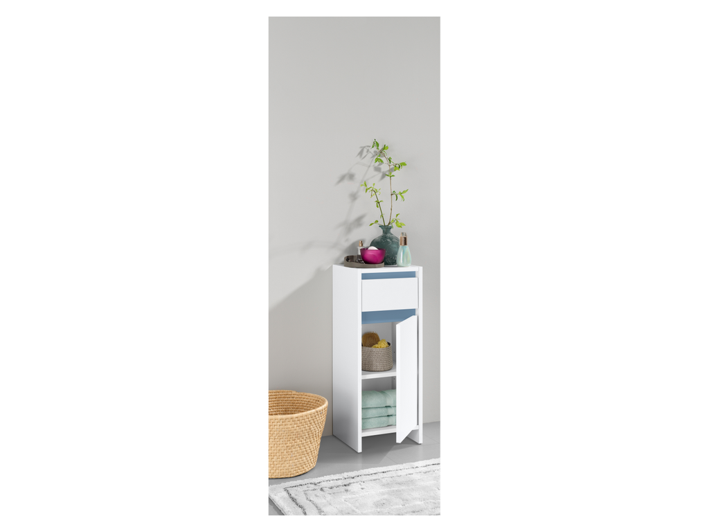 Armoire latérale de salle de bains Oslo, 32 x 80 x 28 cm, blanche