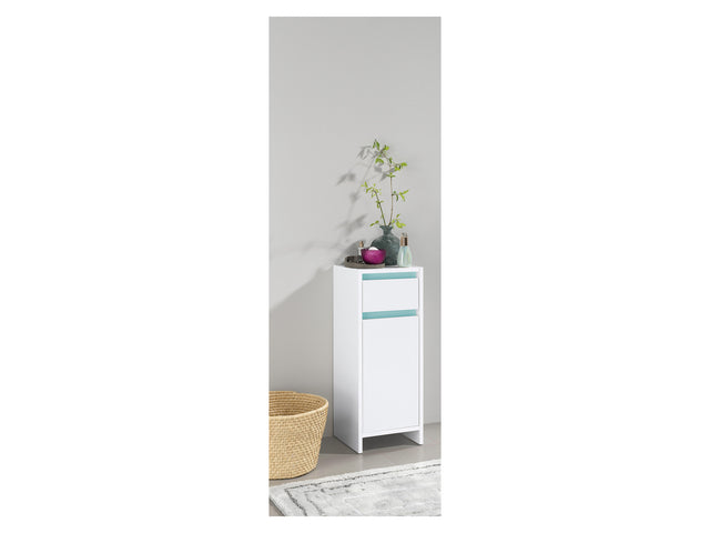 Armoire latérale de salle de bains Oslo, 32 x 80 x 28 cm, blanche