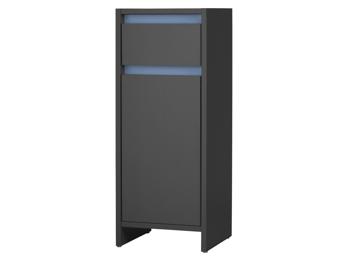 Armoire latérale de salle de bains Oslo, 32 x 80 x 28 cm, noire