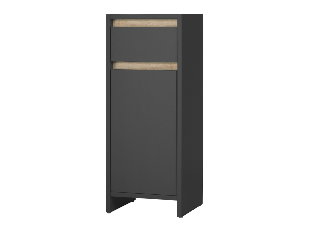 Armoire latérale de salle de bains Oslo, 32 x 80 x 28 cm, noire