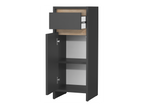 Armoire latérale de salle de bains Oslo, 32 x 80 x 28 cm, noire