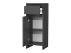 Armoire latérale de salle de bains Oslo, 32 x 80 x 28 cm, noire