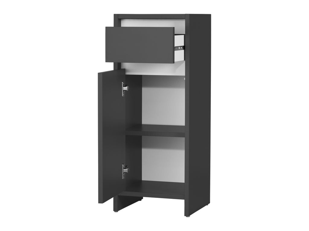 Armoire latérale de salle de bains Oslo, 32 x 80 x 28 cm, noire