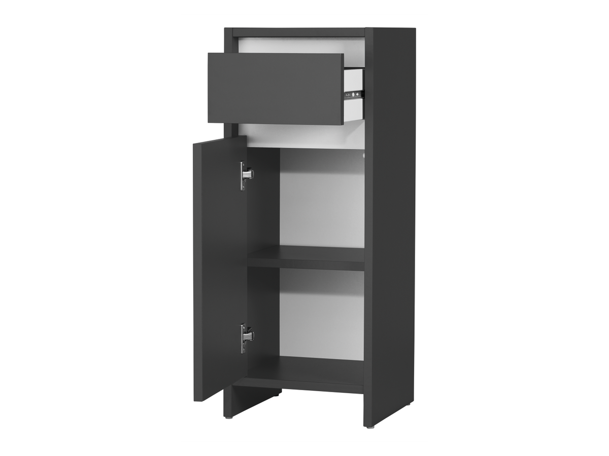 Armoire latérale de salle de bains Oslo, 32 x 80 x 28 cm, noire