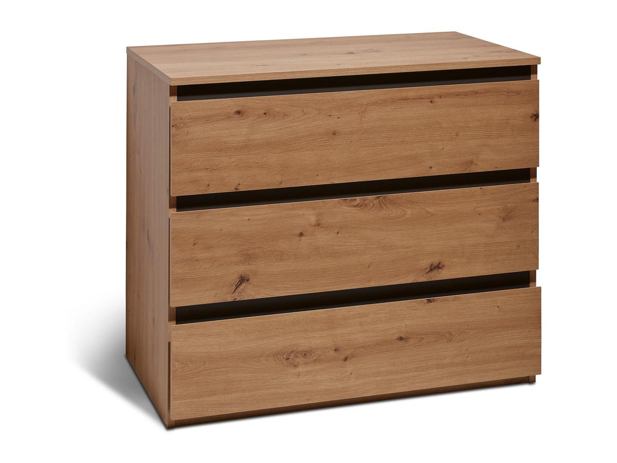 Commode Genève, 80 x 78 x 48 cm, imitation chêne