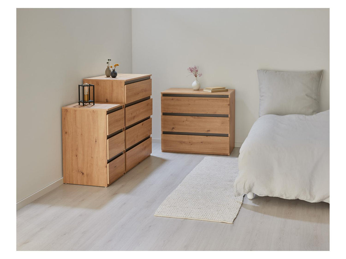 Commode Genève, 80 x 78 x 48 cm, imitation chêne