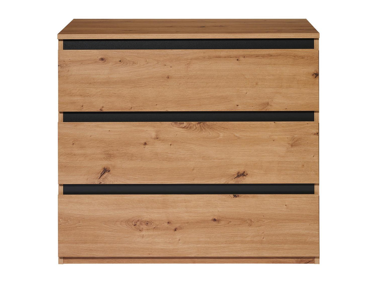 Commode Genève, 80 x 78 x 48 cm, imitation chêne