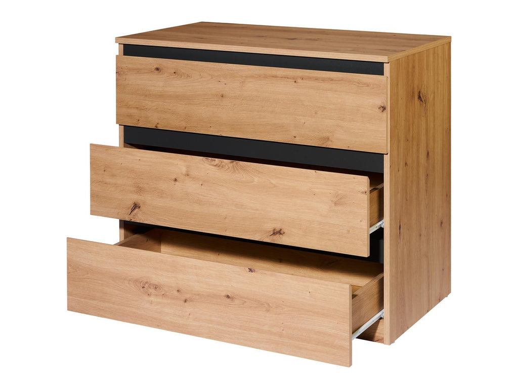 Commode Genève, 80 x 78 x 48 cm, imitation chêne