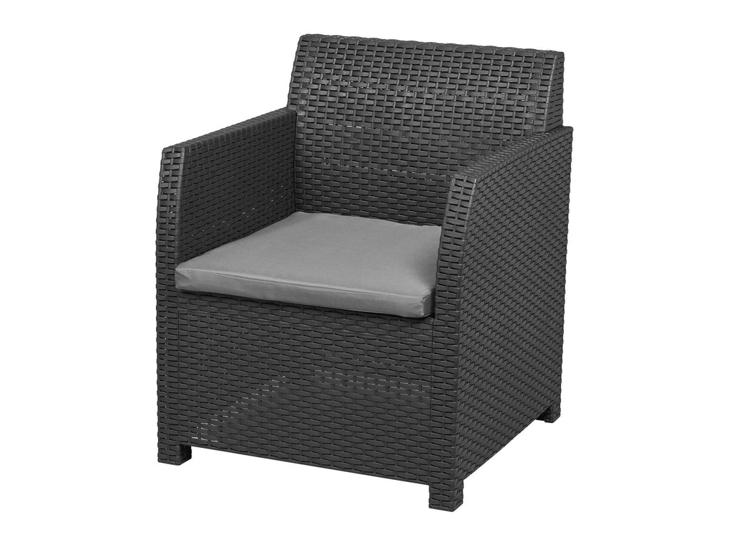 Ensemble de meubles de balcon, anthracite/gris, 3 pièces