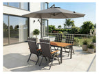 Ensemble en résine tressée « Valencia », 5 pièces - table extensible & 4 fauteuils pliants