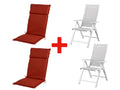 Fauteuils + Coussins HOUSTON, rouge
