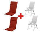 Fauteuils + Coussins HOUSTON, rouge