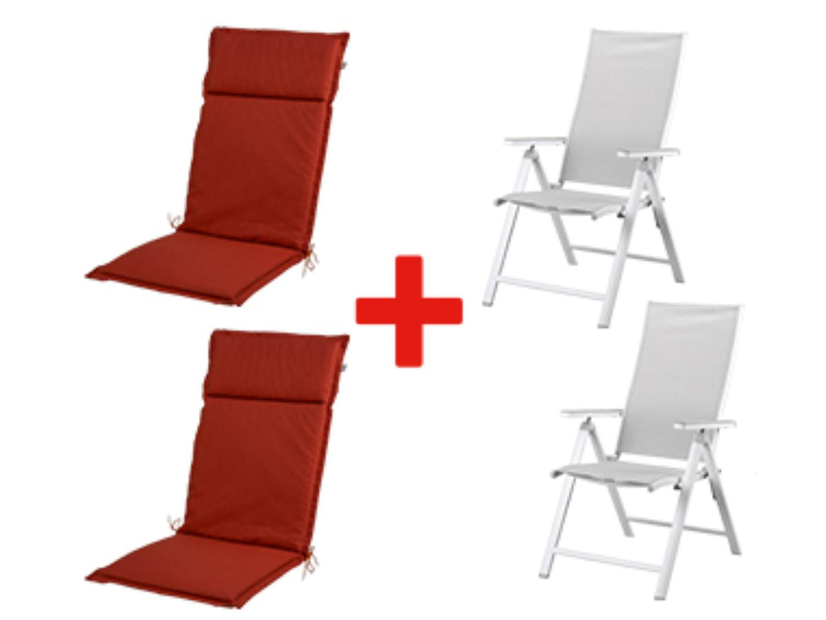 Fauteuils + Coussins HOUSTON, rouge