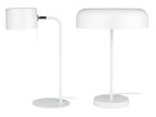 Lampe de table, 1 ou 2 ampoules, blanc mat