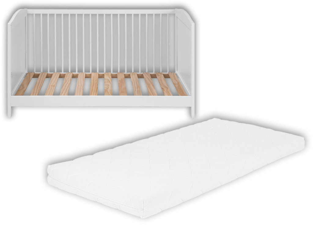 Lit évolutif bébé + Matelas bébé, 70 x 140 cm