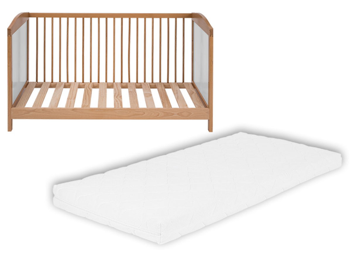 Lit évolutif bébé + Matelas bébé, 70 x 140 cm