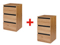 Lot de 2 commodes Genève, imitation chêne