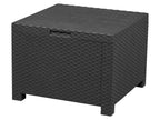 Salon de jardin, 4 pièces, anthracite/gris