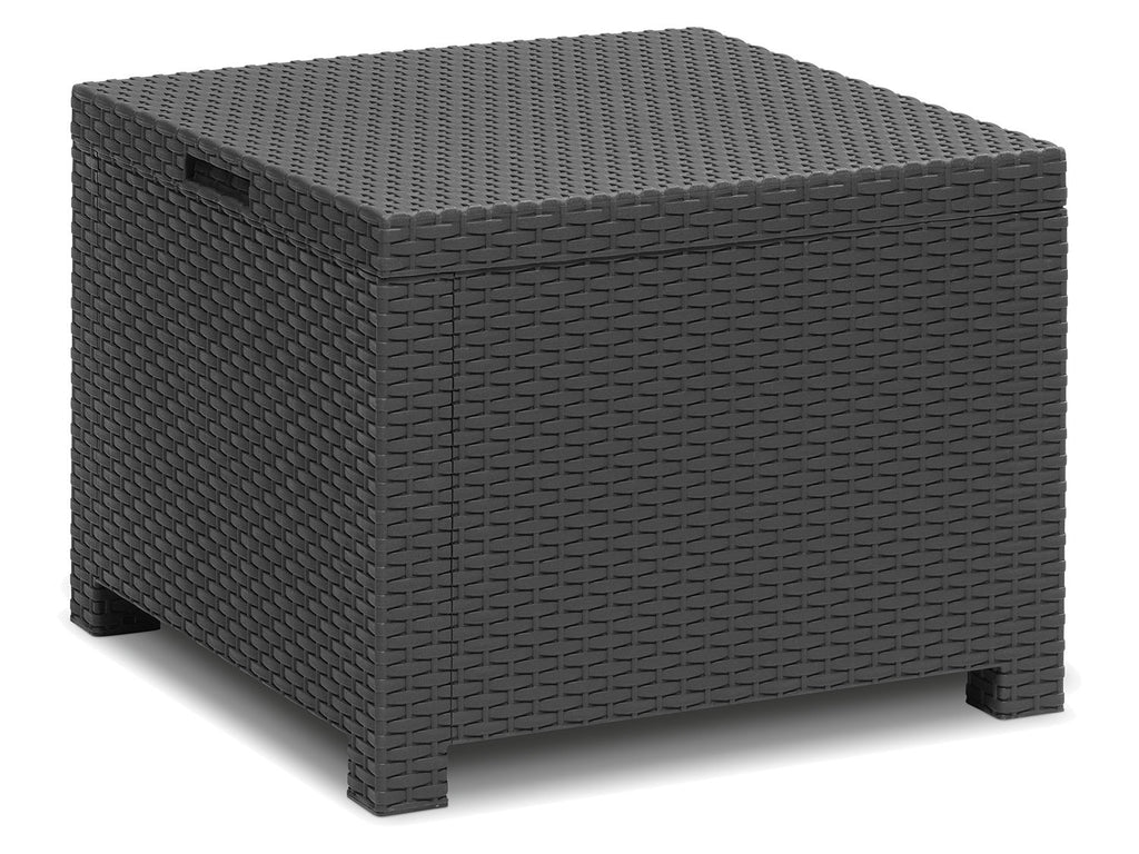 Salon de jardin, 4 pièces, anthracite/gris