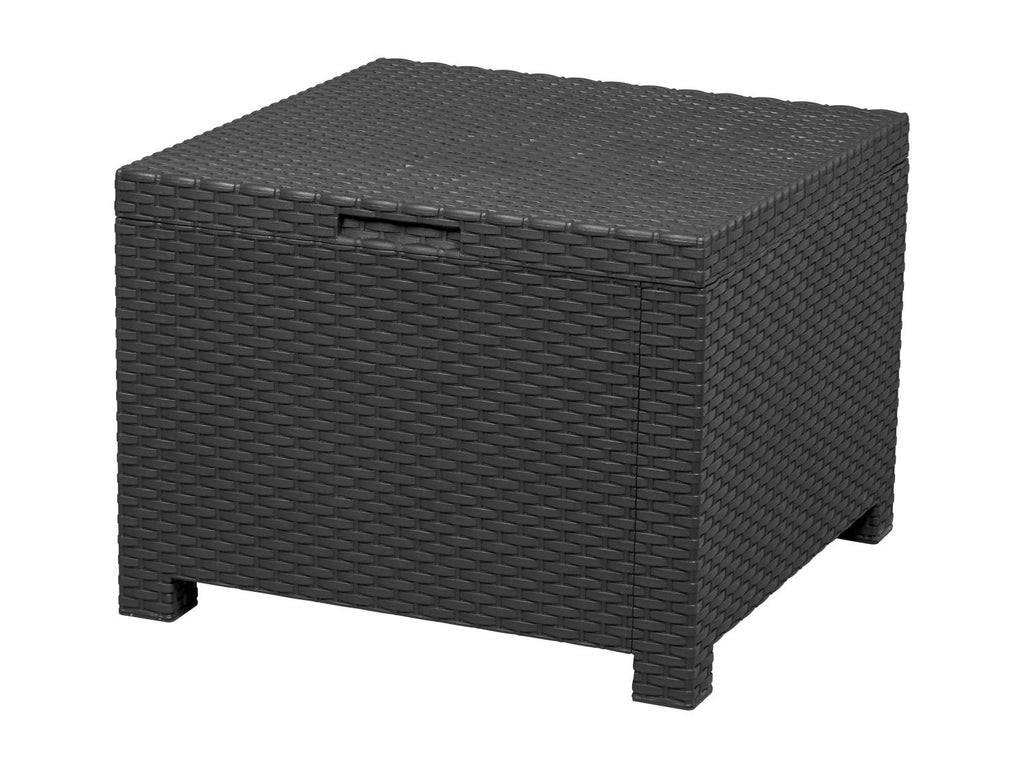 Salon de jardin, 4 pièces, anthracite/gris