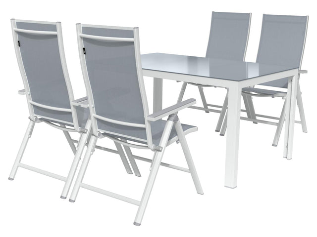 Table de jardin + Lot de 4 fauteuils Houston