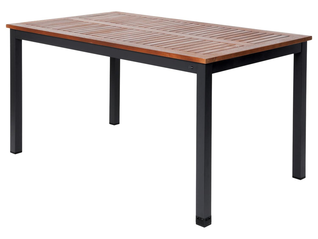 Table de jardin + Lot de 4 fauteuils pliants tressés Valencia