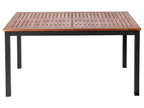Table de jardin + Lot de 4 fauteuils pliants tressés Valencia
