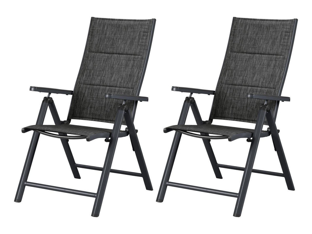 Table de jardin + Lot de 6 fauteuils en aluminium Toronto