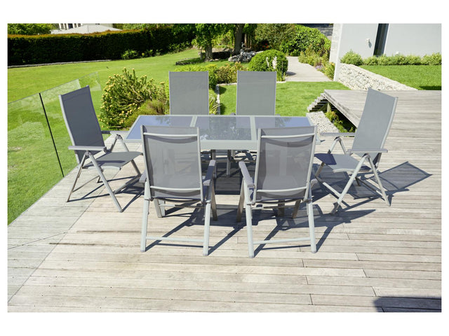 Table de jardin + Lot de 6 fauteuils Houston