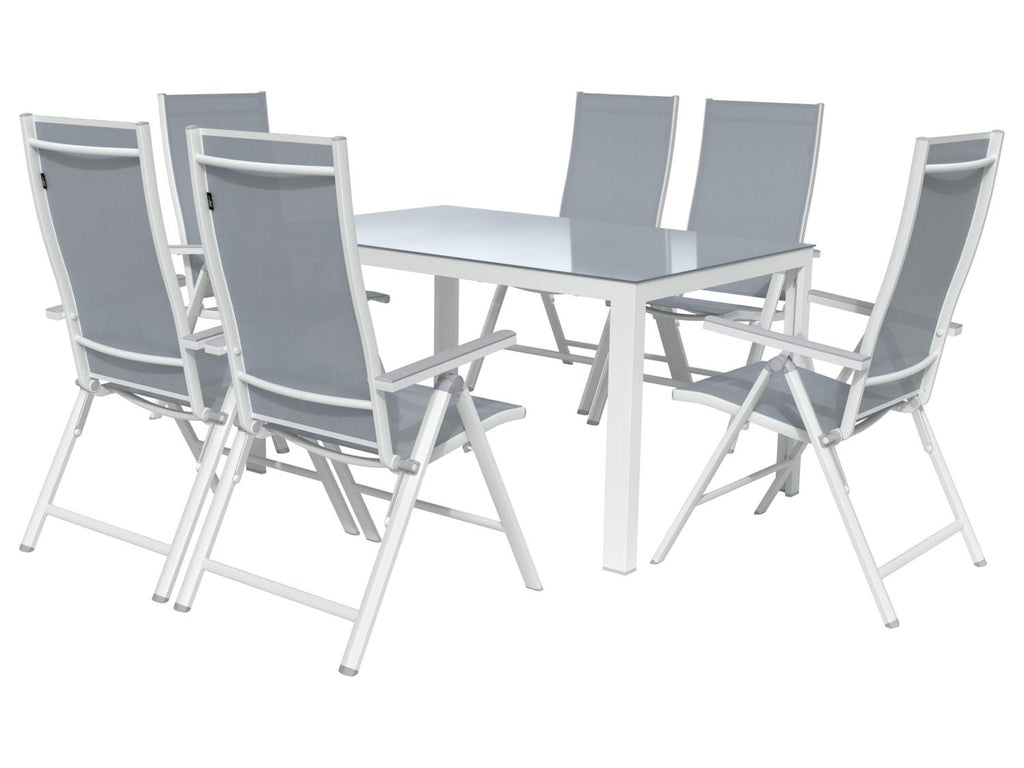 Table de jardin + Lot de 6 fauteuils Houston
