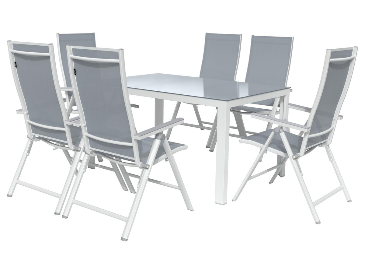 Table de jardin + Lot de 6 fauteuils Houston