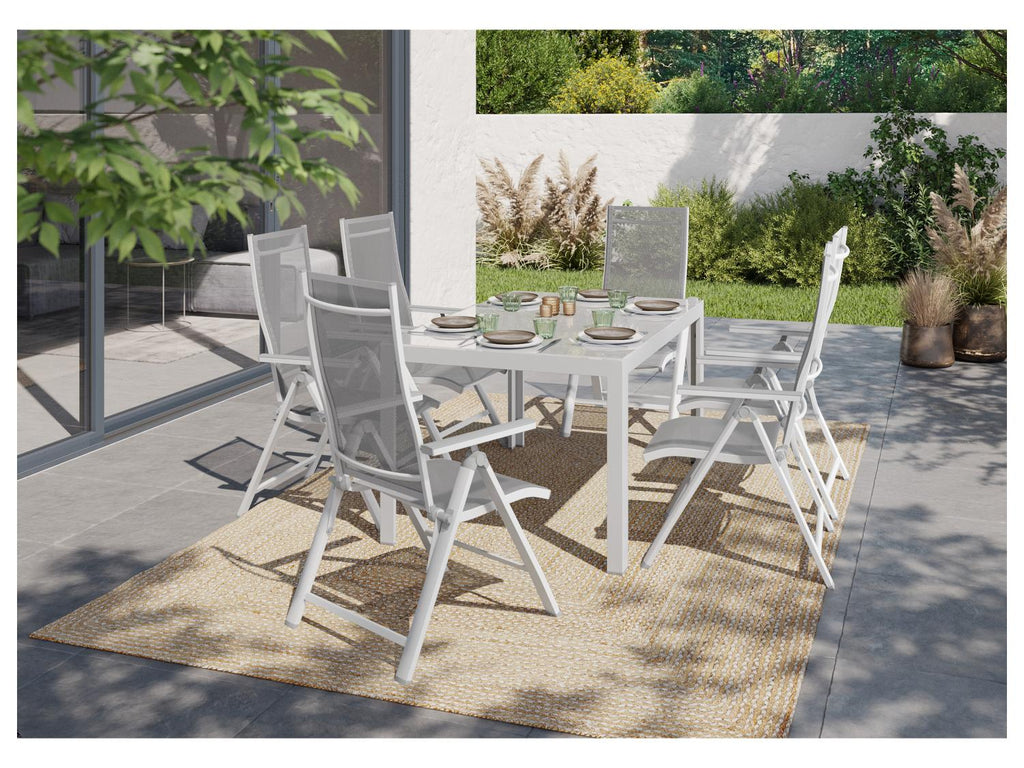 Table de jardin + Lot de 6 fauteuils Houston