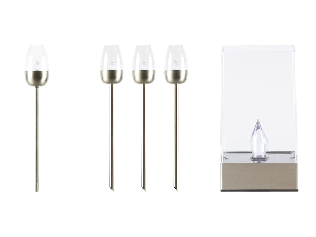 Torche ou balise solaire à LED, effet flamme, 0,06 W