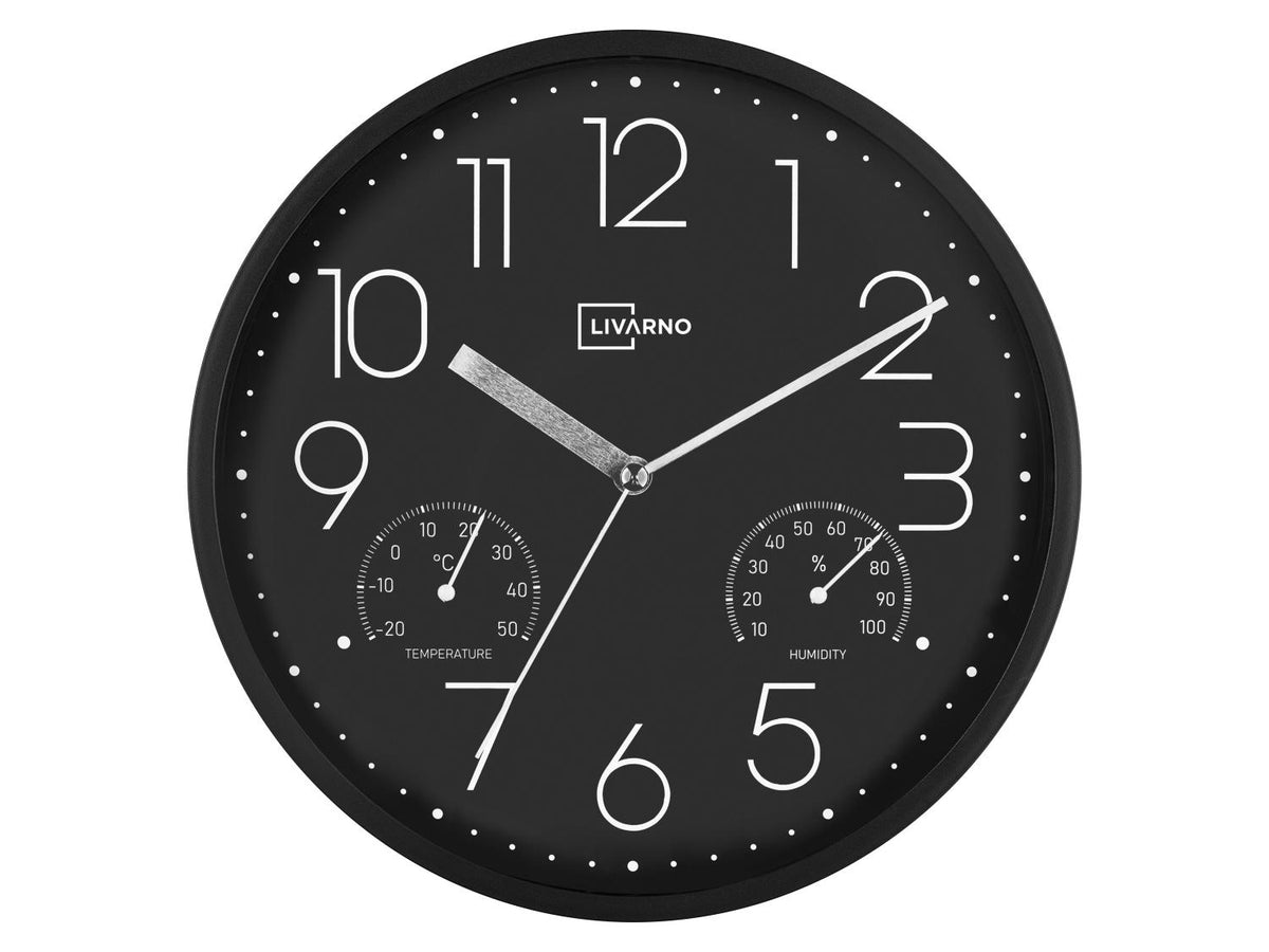 Horloge murale avec thermomètre et hygromètre