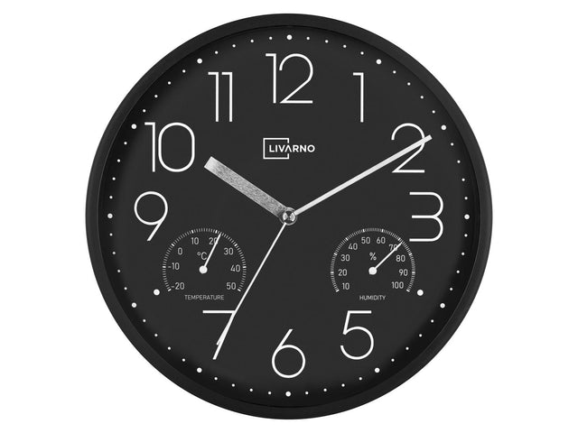 Horloge murale avec thermomètre et hygromètre