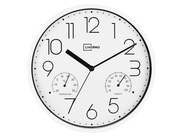 Horloge murale avec thermomètre et hygromètre