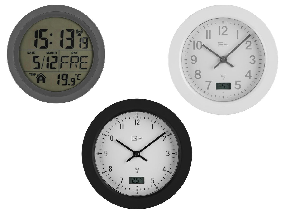 Horloge radioguidée pour salle de bains