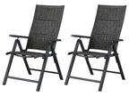 Lot de 2 fauteuils en aluminium Toronto