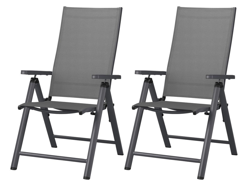 Lot de 2 fauteuils pliants en aluminium Houston