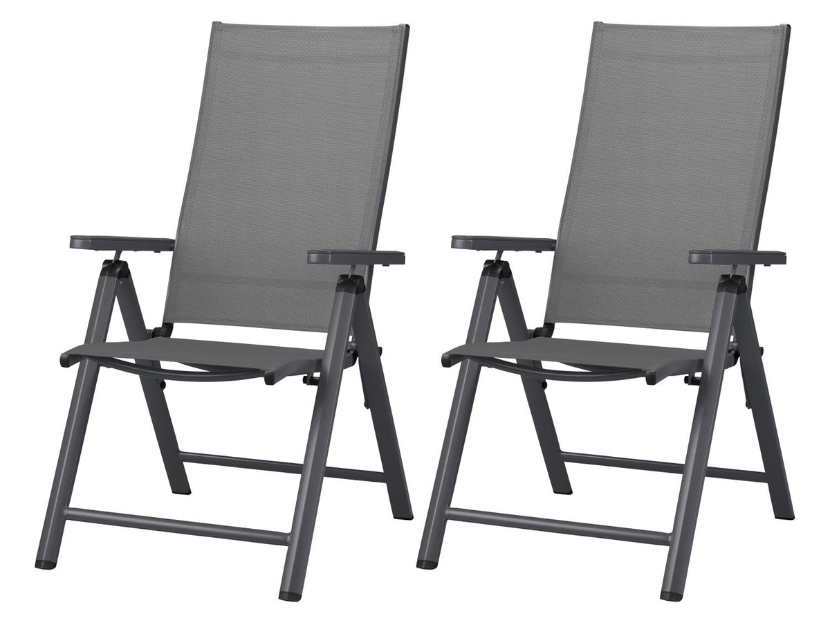 Lot de 2 fauteuils pliants en aluminium Houston