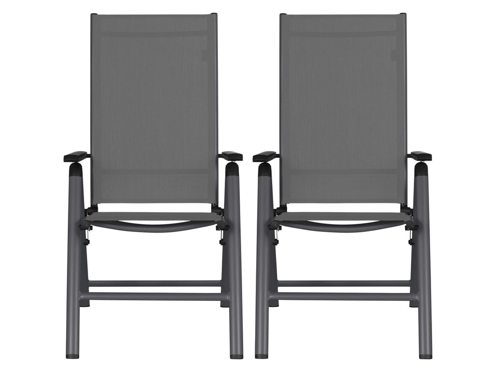 Lot de 2 fauteuils pliants en aluminium Houston