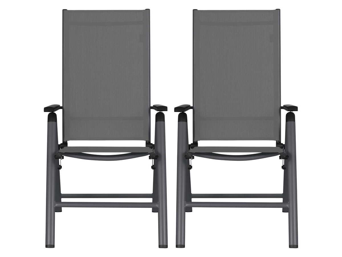 Lot de 2 fauteuils pliants en aluminium Houston