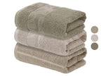 Lot de 2 serviettes de toilette en éponge, 50 x 100 cm