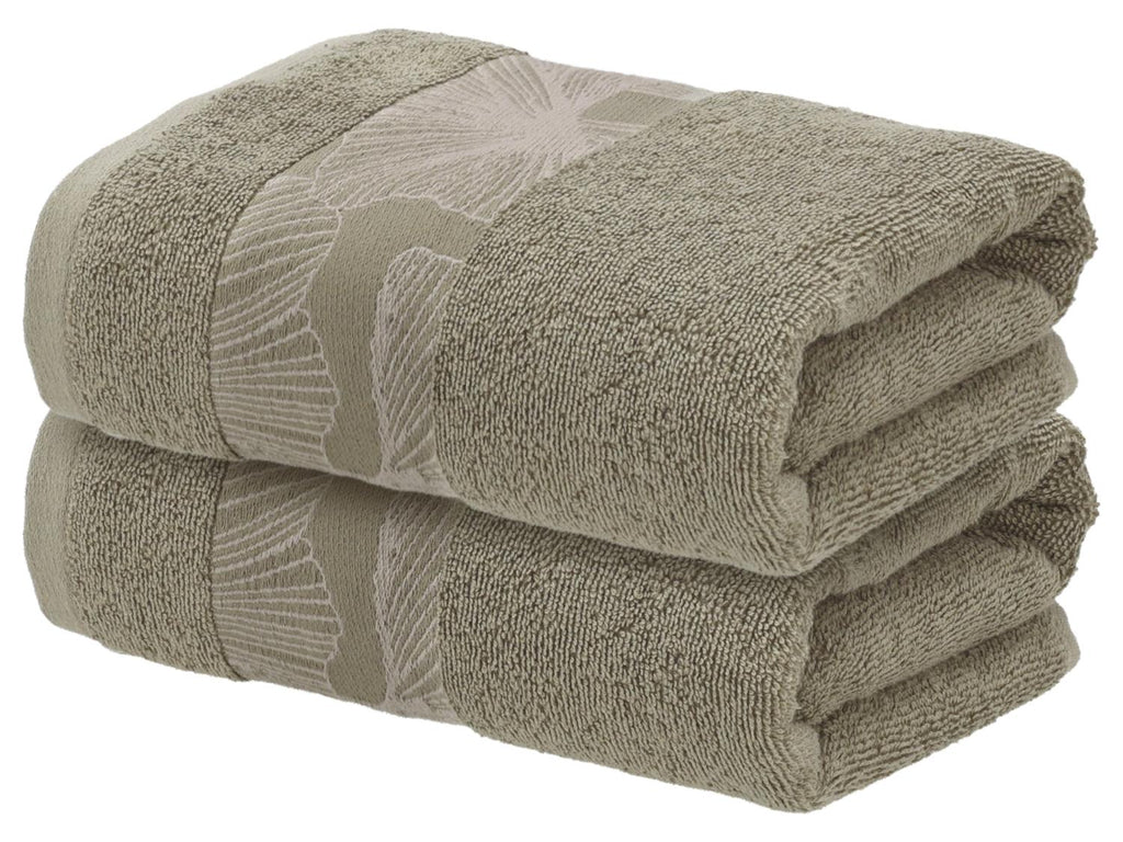 Lot de 2 serviettes de toilette en éponge, 50 x 100 cm